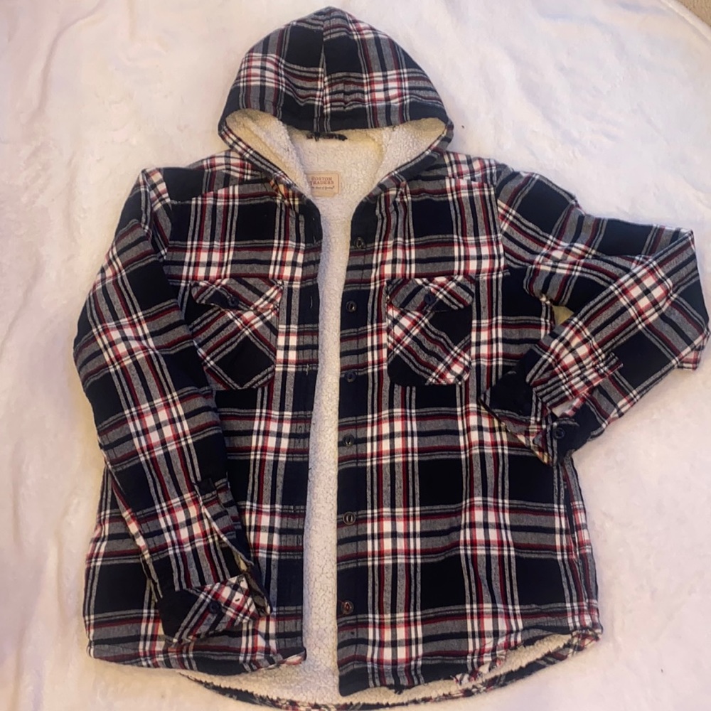 plaid jacket fleece lined small
